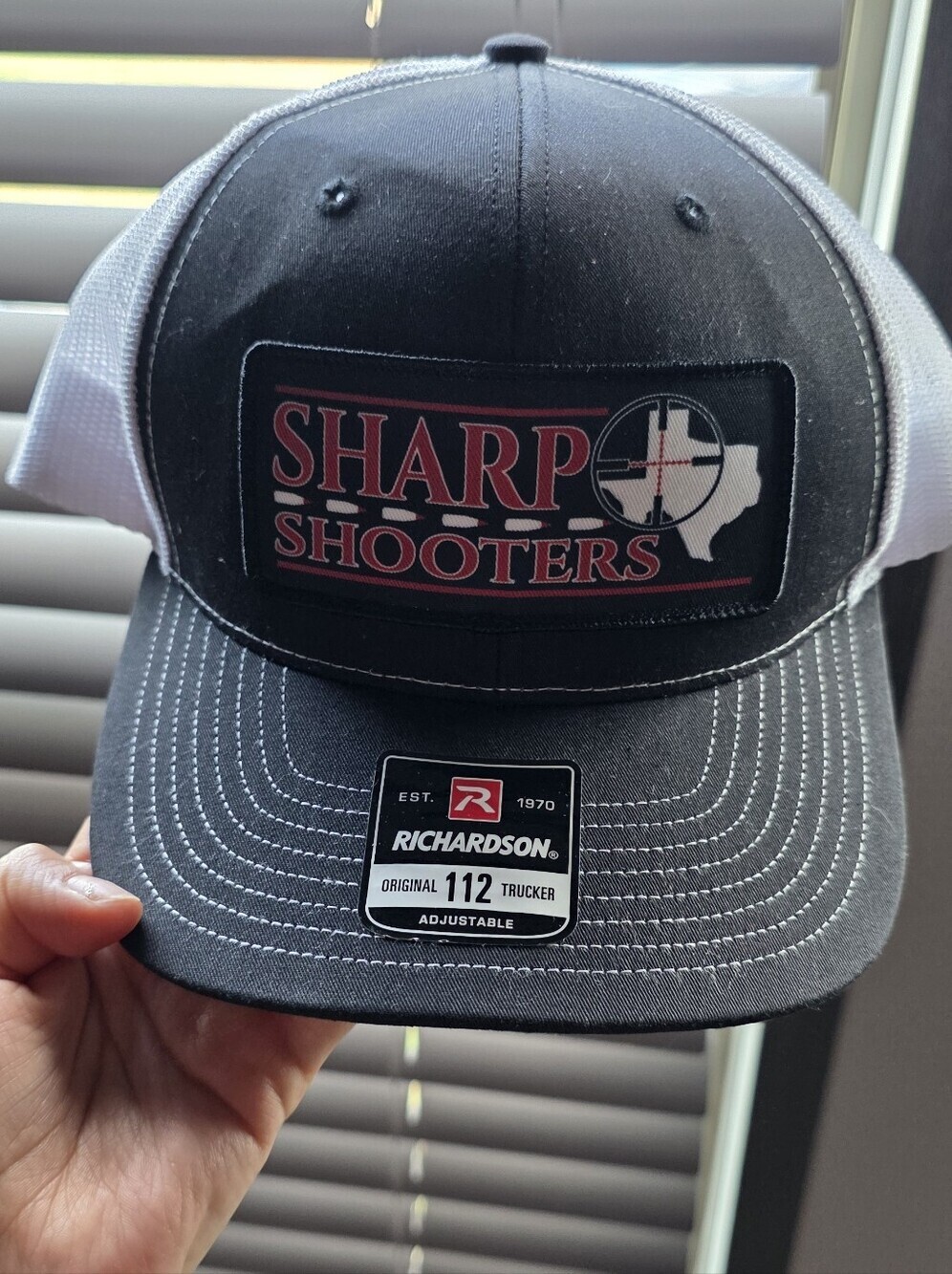 Sharp Shooters Richardson Trucker Hat - Black and White